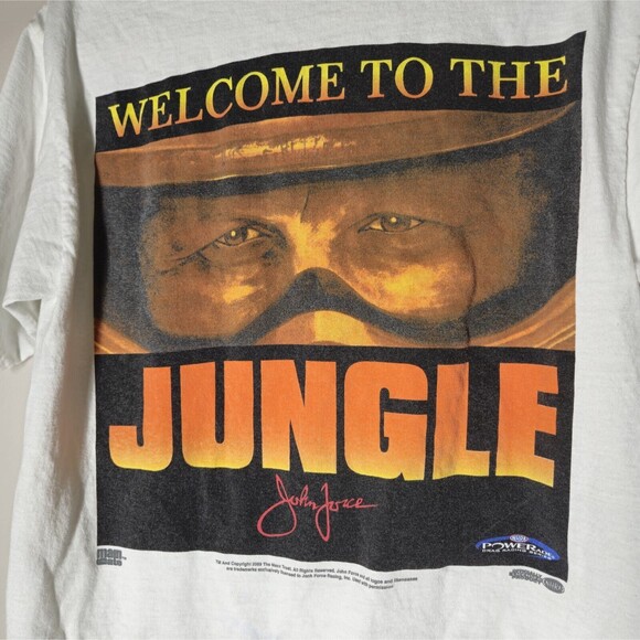 Vtg 2003 John Force Welcome To The Jungle T-shirt Sz M Lion King Parody Aop - Picture 6 of 7